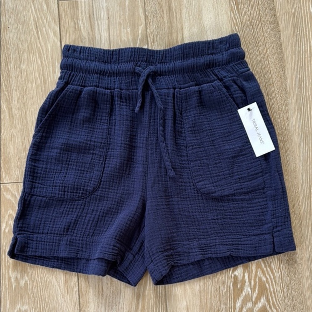 NWT Tribal Navy Blue Gauze Shorts XS